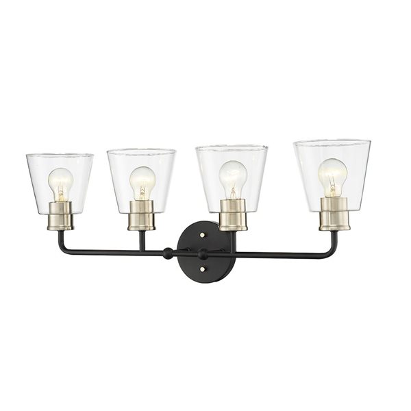 Millennium Lighting Cameron 4-Light Black Transitional Vanity Light