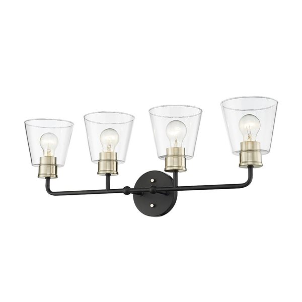 Millennium Lighting Cameron 4-Light Black Transitional Vanity Light
