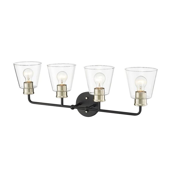 Millennium Lighting Cameron 4-Light Black Transitional Vanity Light