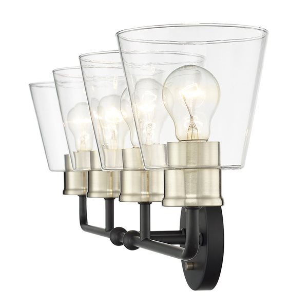 Millennium Lighting Cameron 4-Light Black Transitional Vanity Light