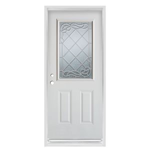 Dusco Queen Anne 34 x 80-In Steel Right-Hand Entry Door