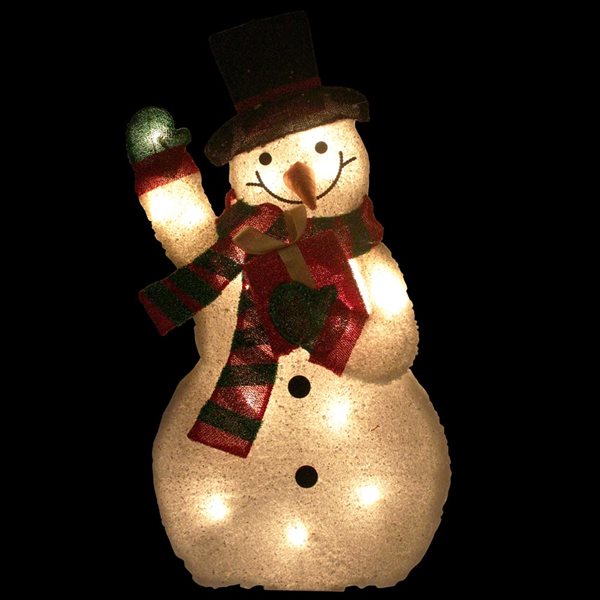 Northlight 32-in Freestanding Snowman Front Door Decoration Kit with Clear Incandescent Light