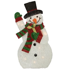Northlight 32-in Freestanding Snowman Front Door Decoration Kit with Clear Incandescent Light