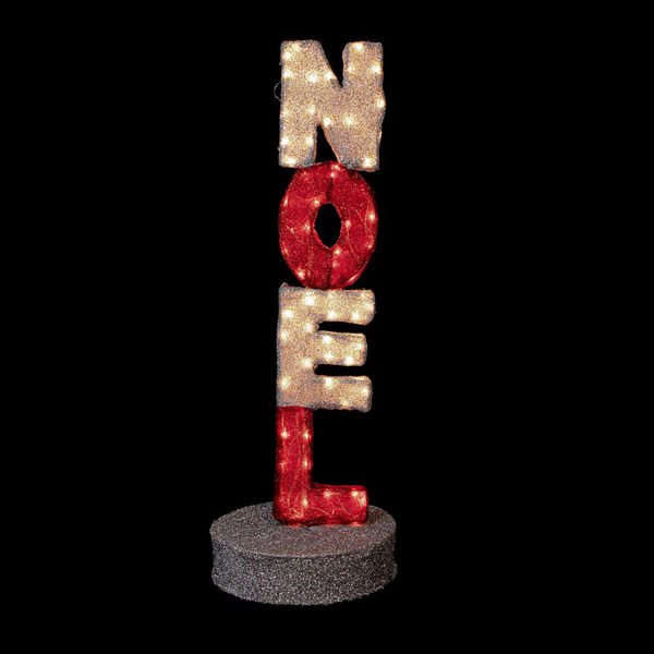 Northlight 39-in Freestanding Noel Sign with Clear Incandescent Light