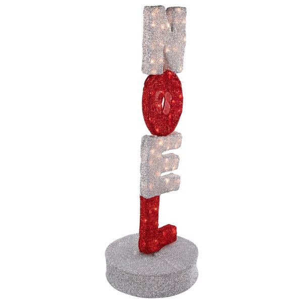 Northlight 39-in Freestanding Noel Sign with Clear Incandescent Light