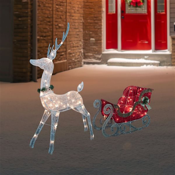 Northlight 51-in Freestanding Reindeer with Clear Incandescent Light