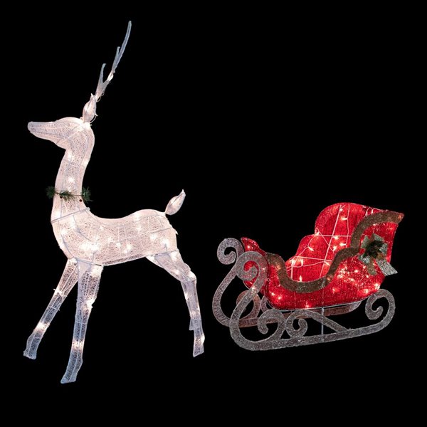 Northlight 51-in Freestanding Reindeer with Clear Incandescent Light