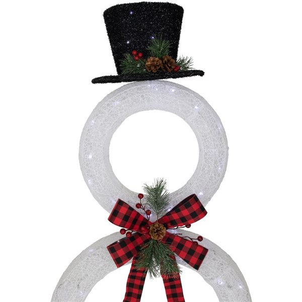 Northlight 48-in Freestanding Snowman Front Door Decoration Kit with Clear LED Light