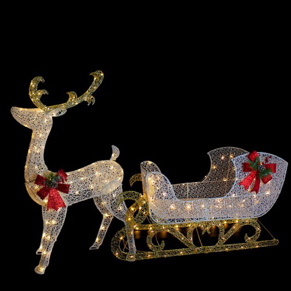 Northlight 48-in Freestanding Reindeer with White LED Light