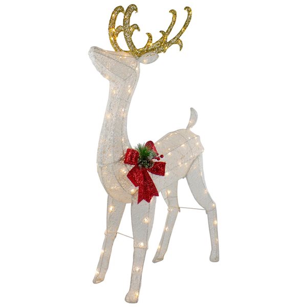 Northlight 48-in Freestanding Reindeer with White LED Light