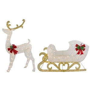 Northlight 48-in Freestanding Reindeer with White LED Light