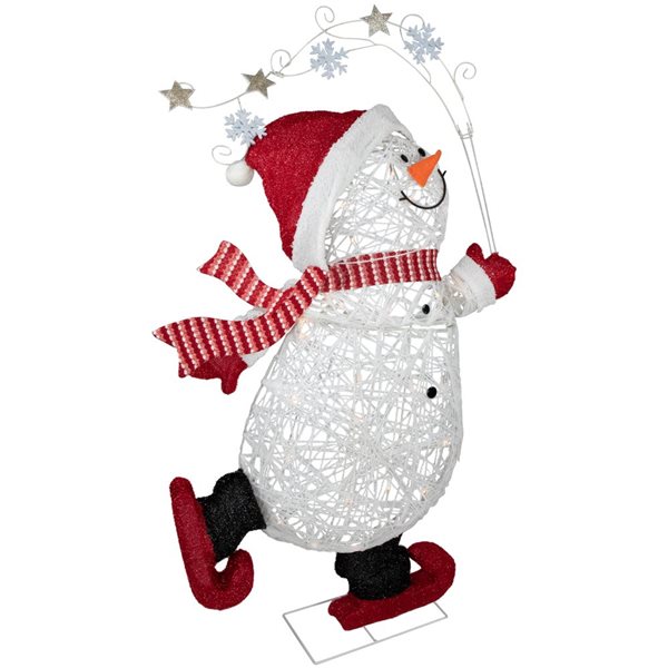 Northlight 56-in Freestanding Snowman Front Door Decoration Kit with Clear Incandescent Light