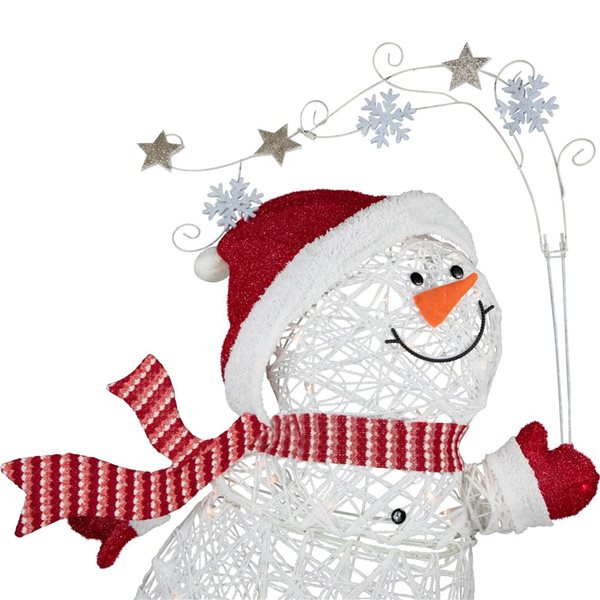 Northlight 56-in Freestanding Snowman Front Door Decoration Kit with Clear Incandescent Light