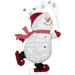 Northlight 56-in Freestanding Snowman Front Door Decoration Kit with Clear Incandescent Light