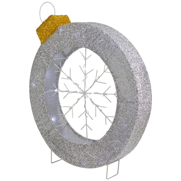 Northlight 21-in Freestanding Ho Ho Ho! Front Door Decoration Kit with White LED Light