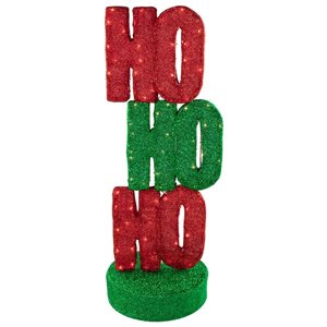 Northlight 39-in Freestanding Holiday Sign with Clear Incandescent Light