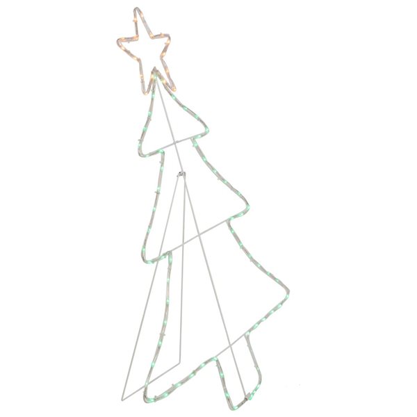 Northlight 38-in Lighted Christmas Tree Silhouette With Multicolour LED