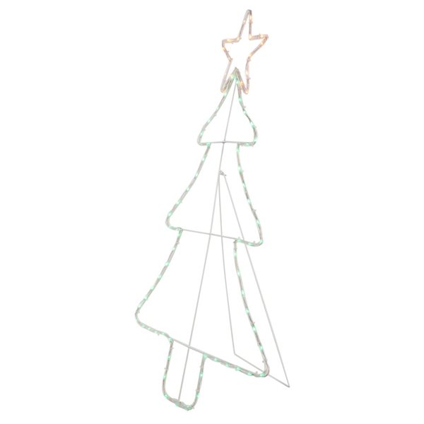 Northlight 38-in Lighted Christmas Tree Silhouette With Multicolour LED