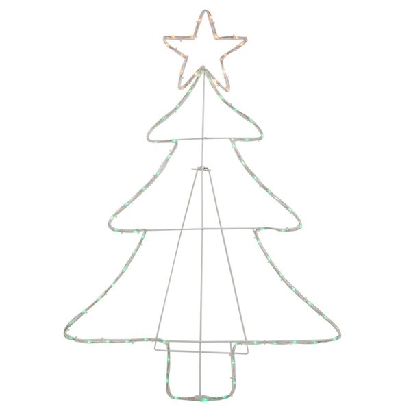 Northlight 38-in Lighted Christmas Tree Silhouette With Multicolour LED