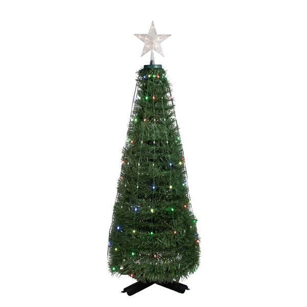 Northlight 4ft Green Artificial Outdoor Christmas Tree with Colour