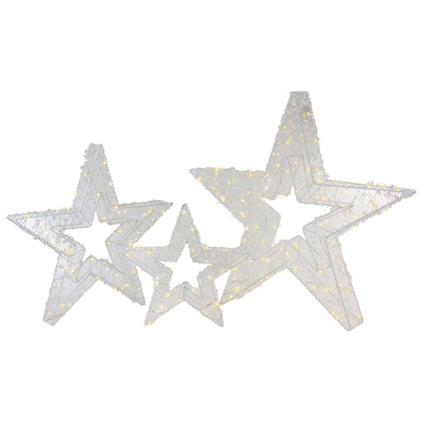 Northlight 3 Battery-Powered LED Lighted Colour Changing Stars