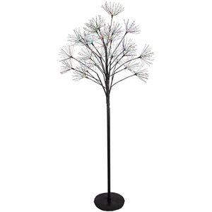Northlight 5-ft Black Christmas Firework Tree With Multicolour LED