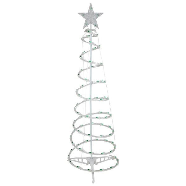 Northlight Set of 3 Outdoor Spiral Christmas Trees with Green LED Lights- 3-ft - 4-ft - 6-ft