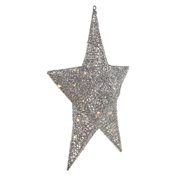 Northlight 18-in LED Lighted Silver Hanging Star