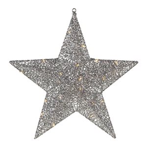 Northlight 18-in LED Lighted Silver Hanging Star