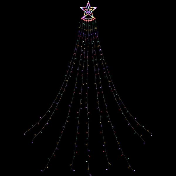 Northlight 12.5-ft Waterfall Christmas Tree With Multicoloured LED Lights