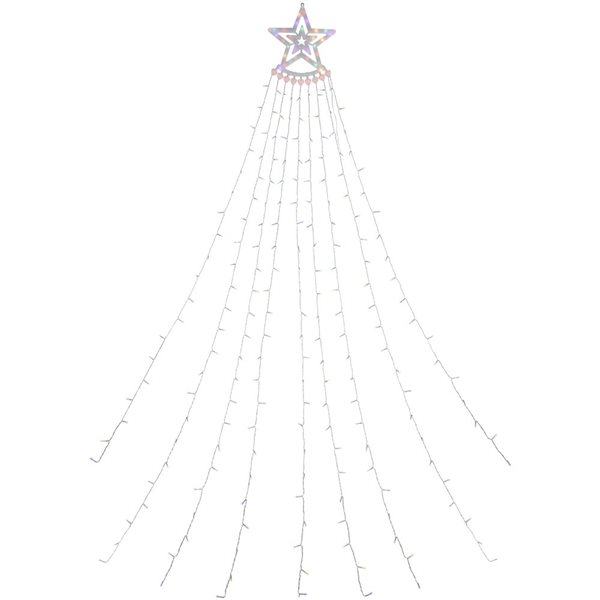 Northlight 12.5-ft Waterfall Christmas Tree With Multicoloured LED Lights