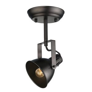 LNC Lyra 1-light Dimmable Matte Black Mini Flexible Track Lighting Head