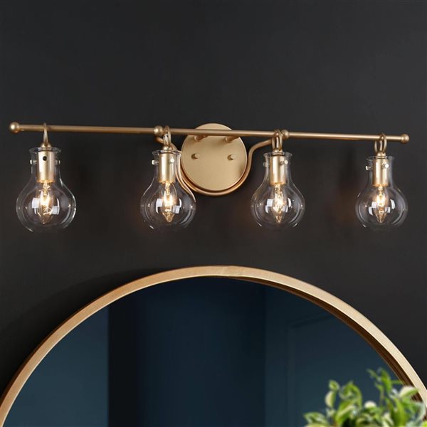 LNC Charm 4-light Gold Modern/Contemporary Vanity Light