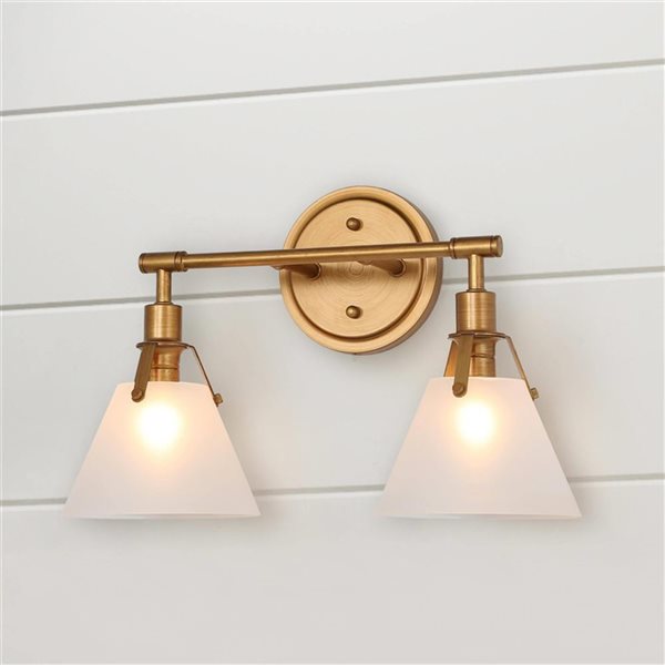 LNC Nero 2-light Gold Modern/Contemporary Vanity Light