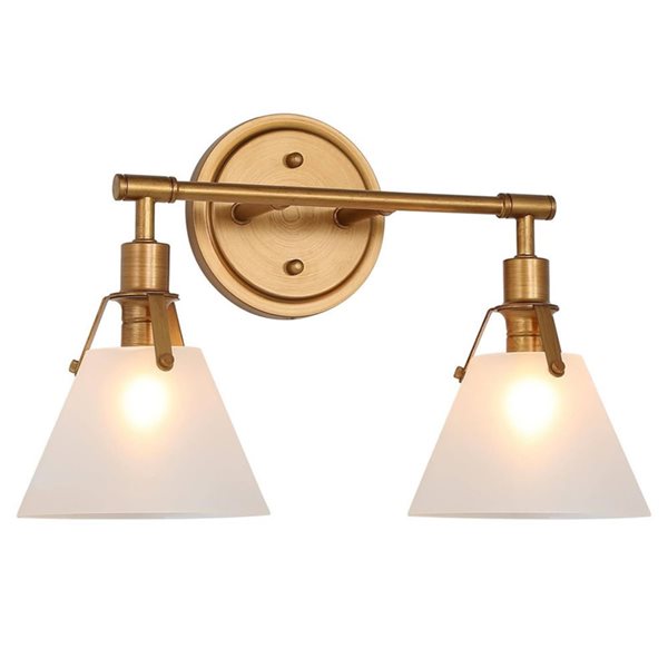 LNC Nero 2-light Gold Modern/Contemporary Vanity Light