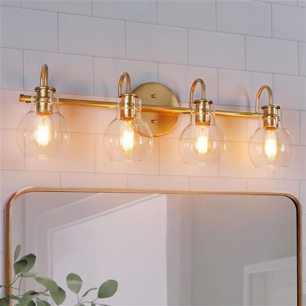 LNC Charm 4-light Gold Metal Modern/Contemporary Vanity Light