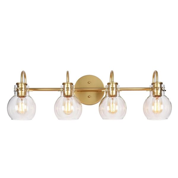 LNC Charm 4-light Gold Metal Modern/Contemporary Vanity Light