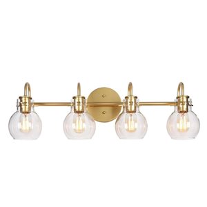 LNC Charm 4-light Gold Metal Modern/Contemporary Vanity Light