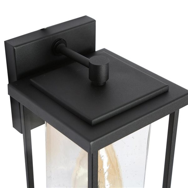 LNC Pict 2-pack 10.8-in H Sand Black Hardwired Medium Base (E-26) Outdoor Wall Light