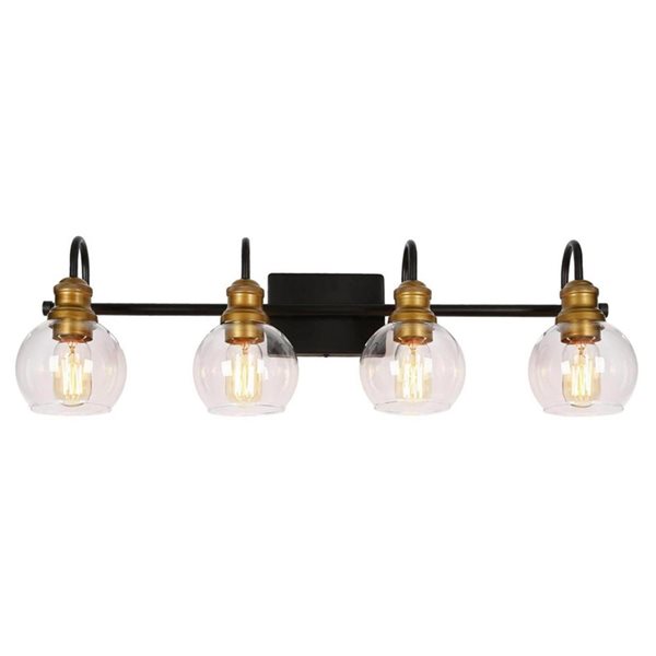 LNC Charm 4-light Black Modern/Contemporary Vanity Light