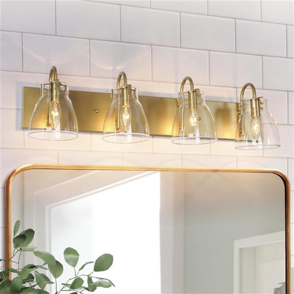 LNC Charm 4-light Matte Gold Modern/Contemporary Vanity Light