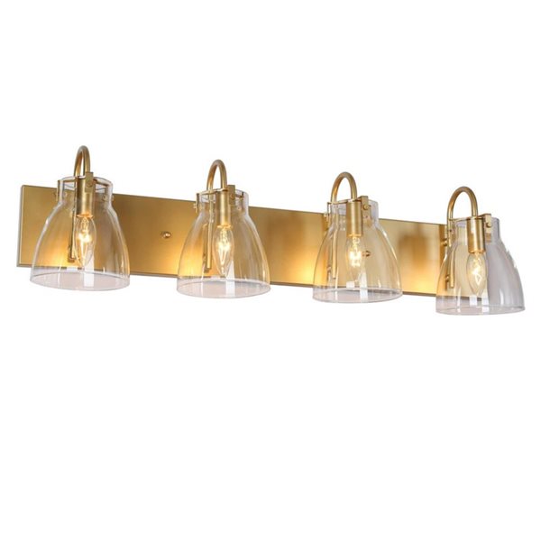 LNC Charm 4-light Matte Gold Modern/Contemporary Vanity Light