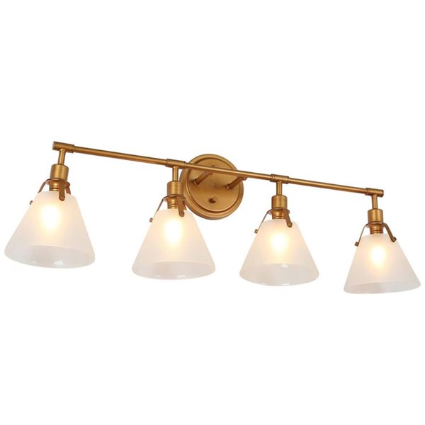 LNC Nero 4-light Gold Modern/Contemporary Vanity Light