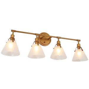 LNC Nero 4-light Gold Modern/Contemporary Vanity Light