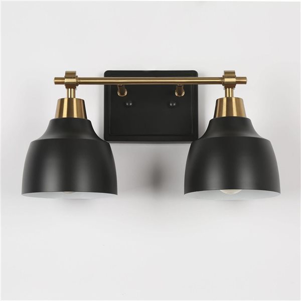 LNC Darren 2-light Black Modern/Contemporary Vanity Light