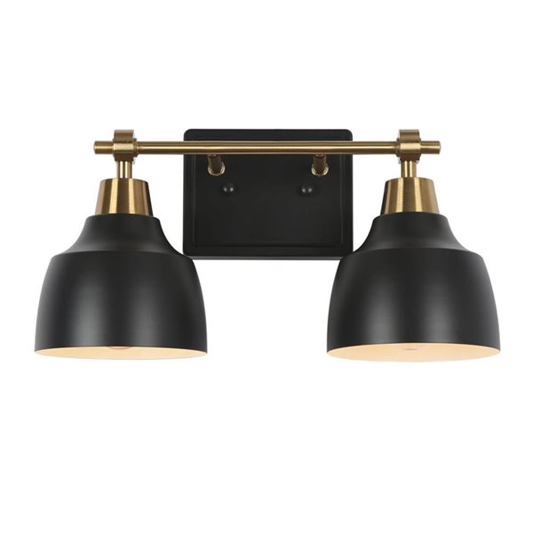 LNC Darren 2-light Black Modern/Contemporary Vanity Light