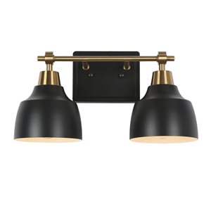 LNC Darren 2-light Black Modern/Contemporary Vanity Light