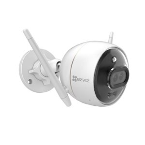 Caméra de sécurité numérique extérieure C3X sans fil Hikvision d'EZVIZ blanche avec carte SD et détecteur de mouvement