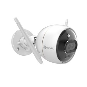 Caméra de sécurité numérique extérieure C3X sans fil Hikvision d'EZVIZ blanche avec carte mémoire SD