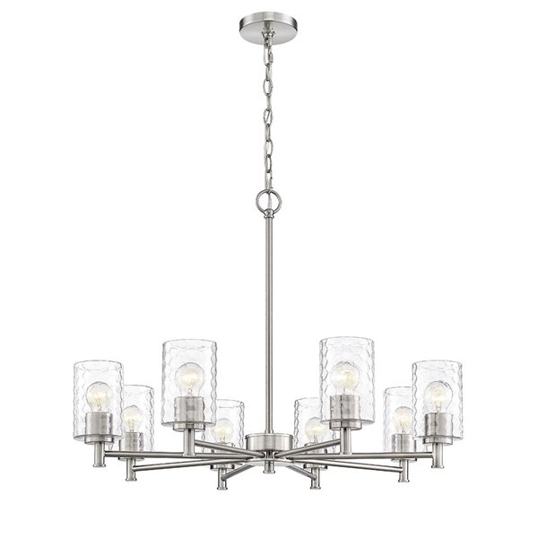 Millennium Lighting Ashli 8-light Brushed Nickel Glam Chandelier